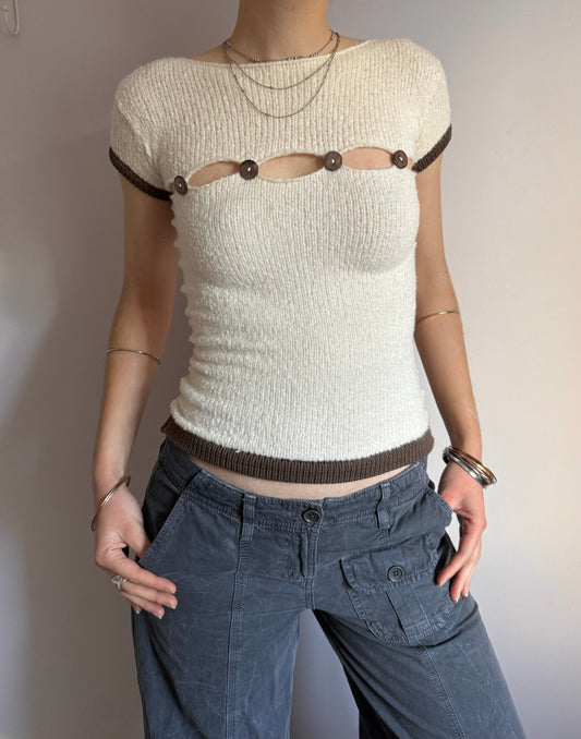 The Cloud Tee in cream brushed cotton (limited edition)