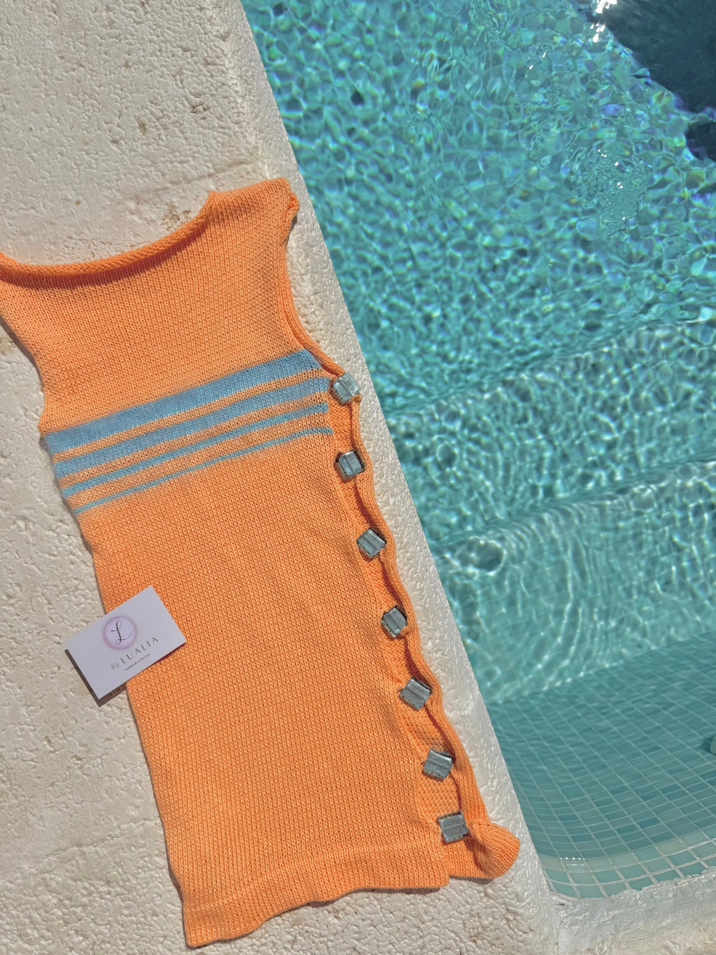 1 of 1 Bead Vest - Citrus Splash (pre made in size XS-S) 🐬🍊