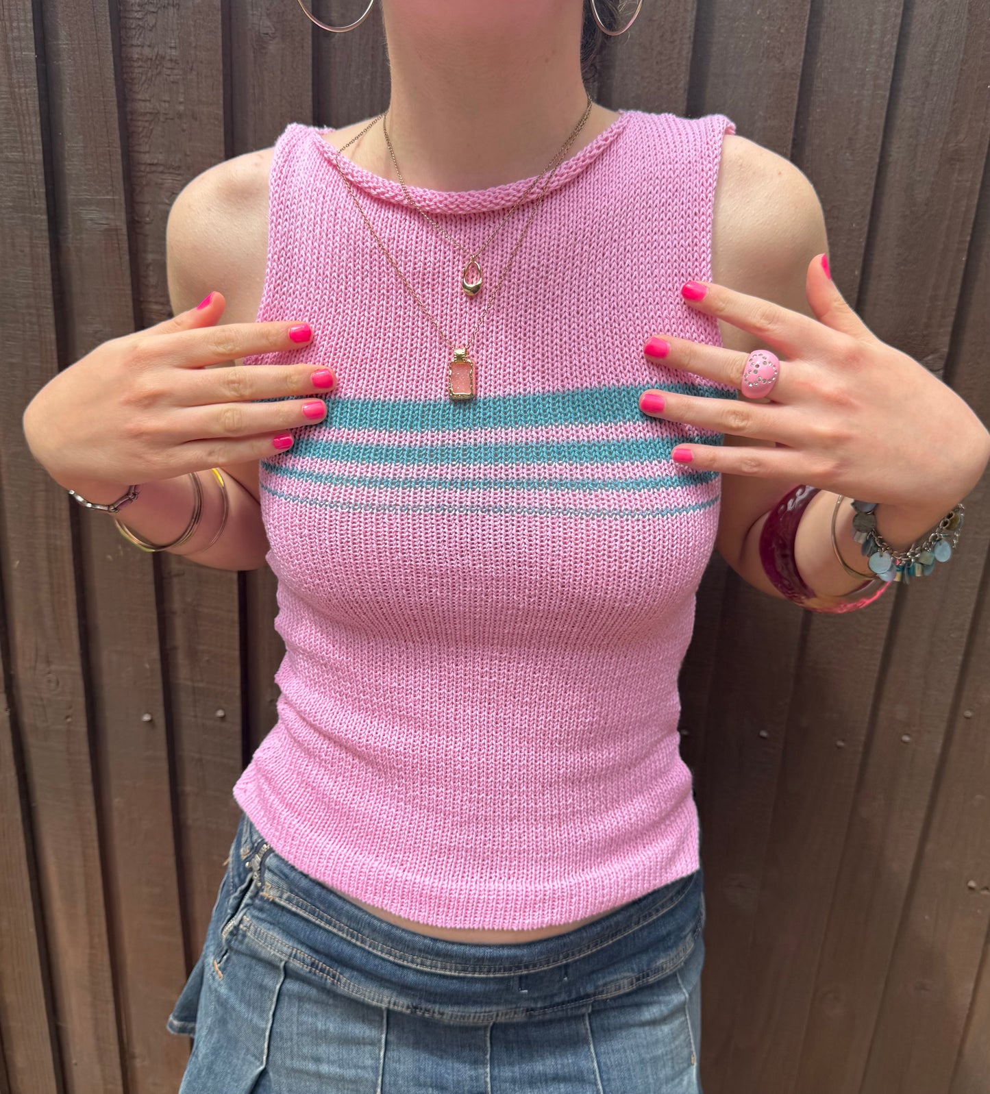 1 of 1 Bead Vest - Candy Sorbet (pre made in size S) 🩷