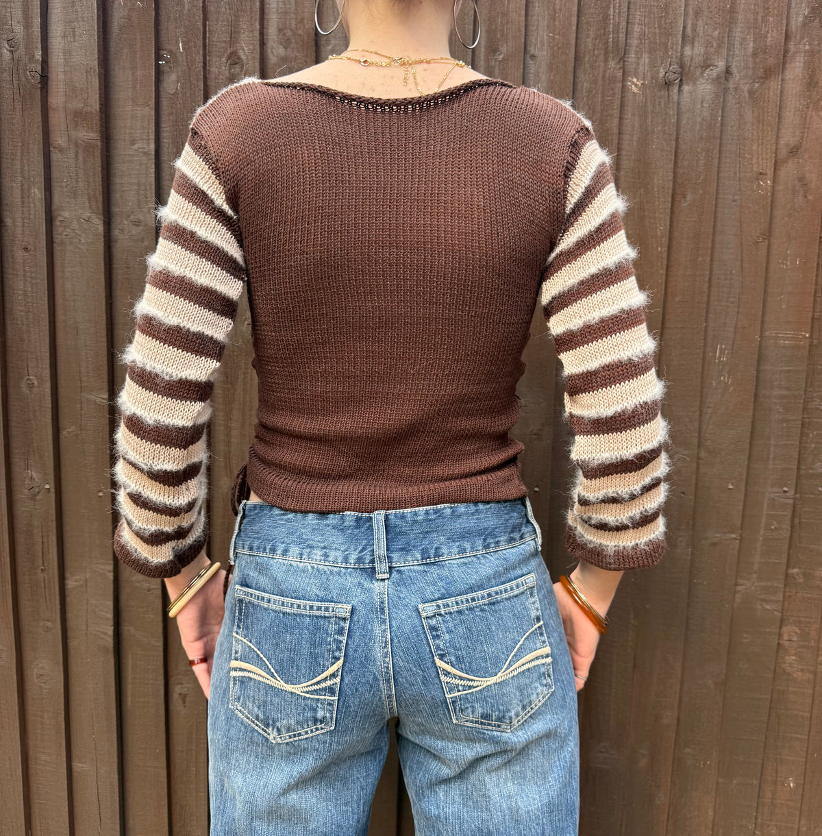 The Hazelnut V-neck Wrap Top - with 3/4 Sleeves (pre made in S)