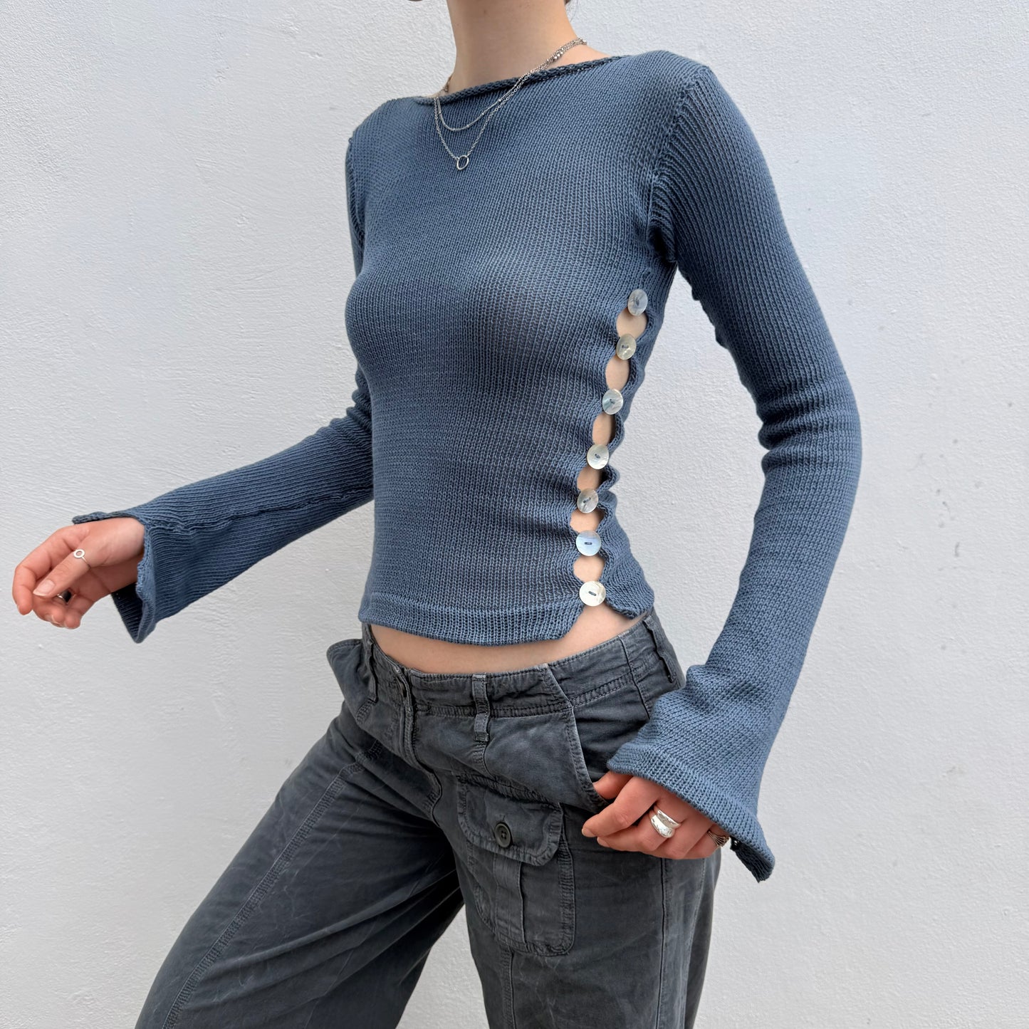 READY BEFORE CHRISTMAS (INTERNATIONAL) - Pearl long sleeve in denim blue