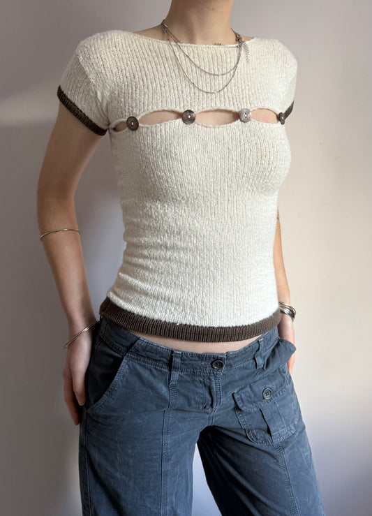 The Cloud Tee in cream brushed cotton (limited edition)