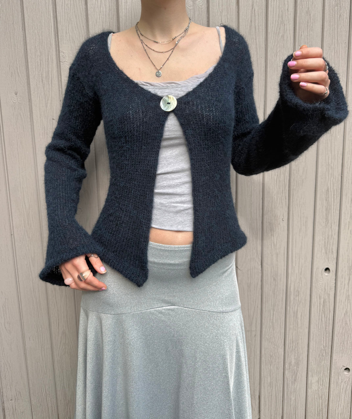 The Luna Cardigan in Midnight