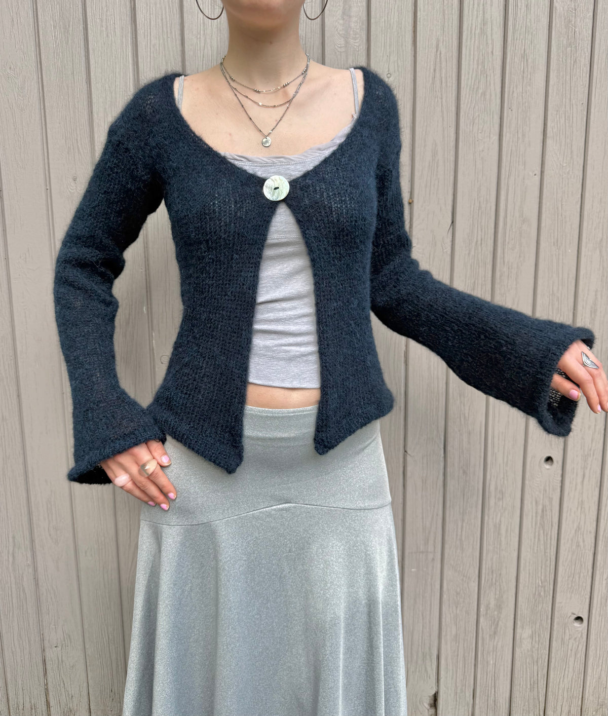 The Luna Cardigan in Midnight