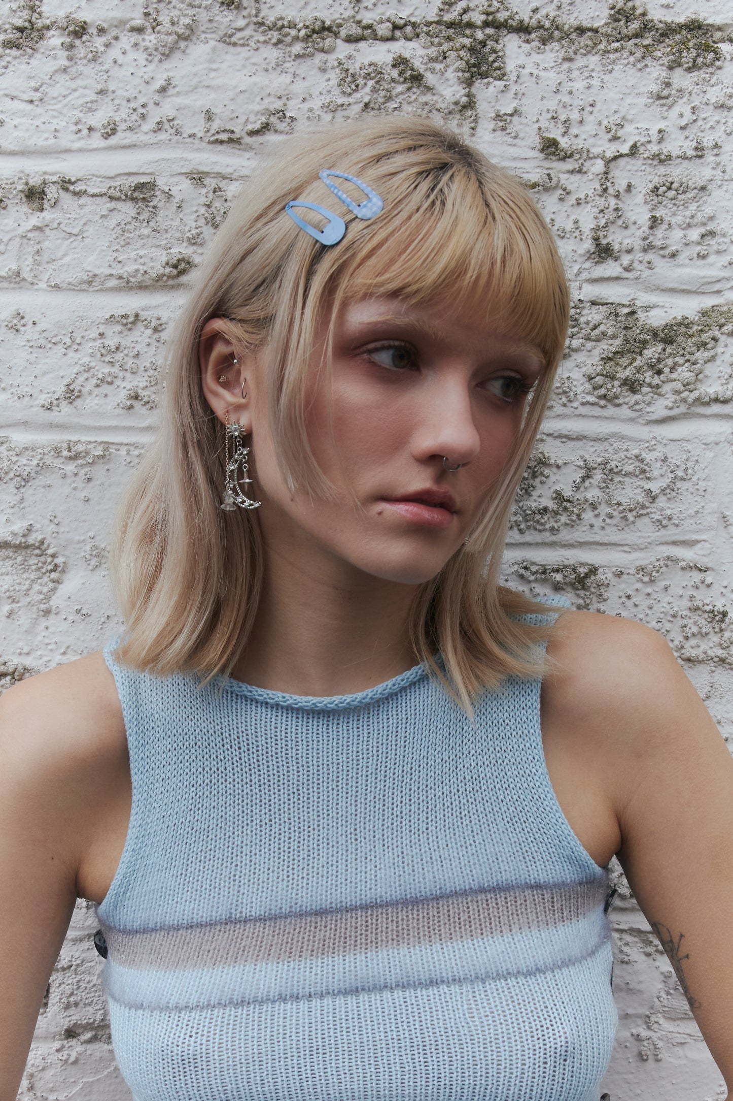 The Baby Blue Button Set  - choose the set or vest/shorts individually 🩵