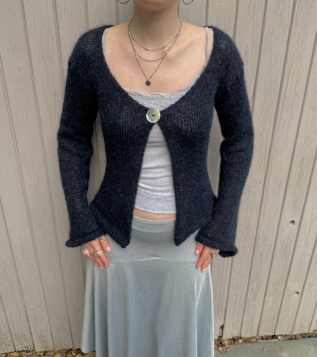 The Luna Cardigan in Midnight