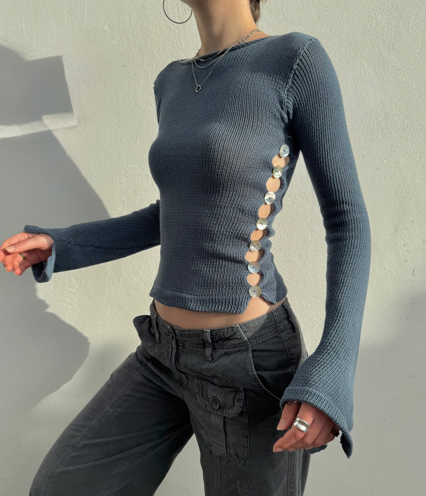 READY BEFORE CHRISTMAS (INTERNATIONAL) - Pearl long sleeve in denim blue