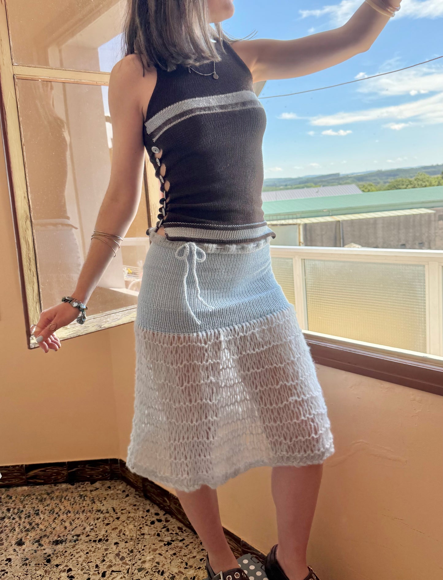 The Blue Mist Skirt - choose midi or maxi length