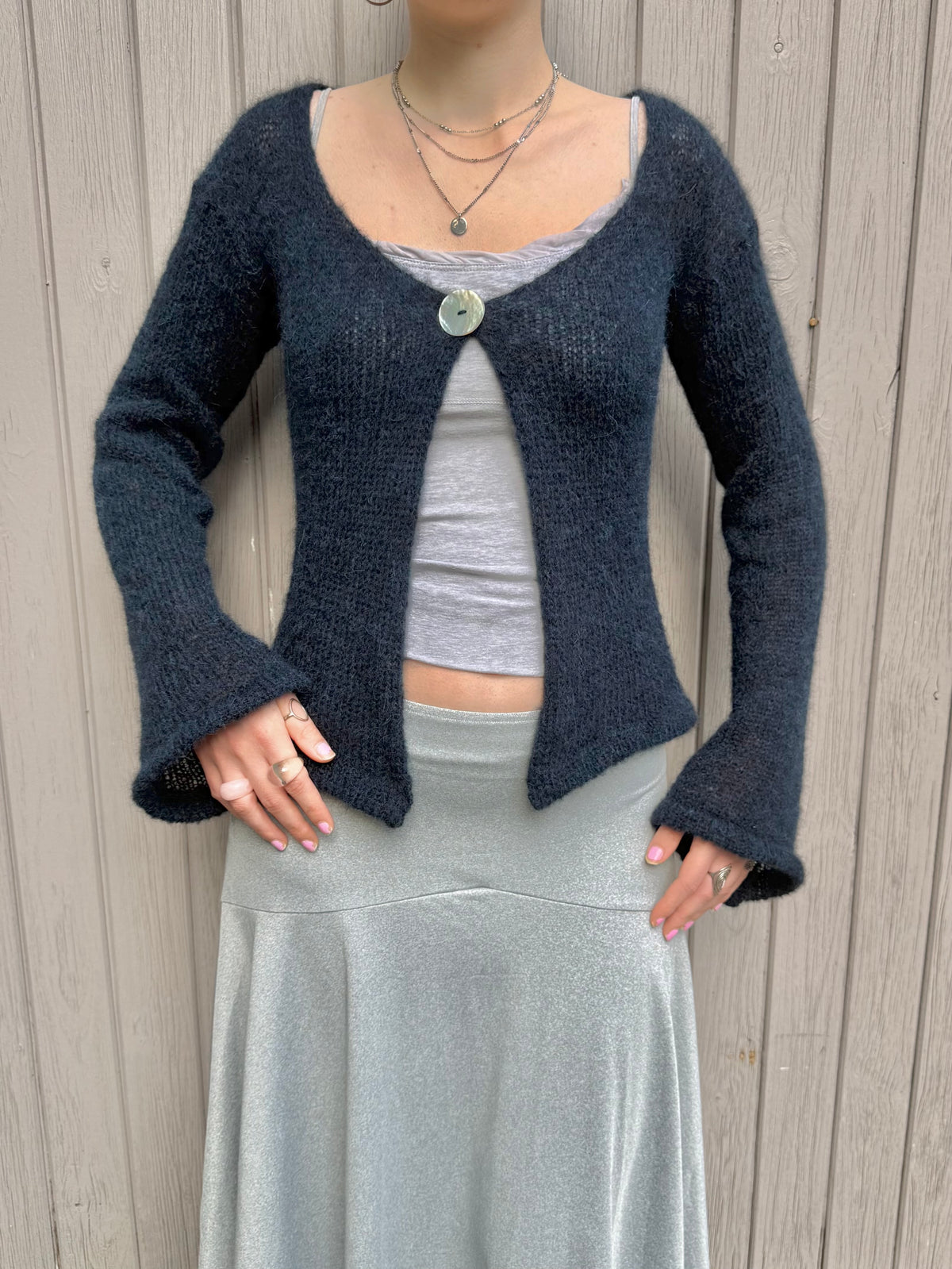 The Luna Cardigan in Midnight