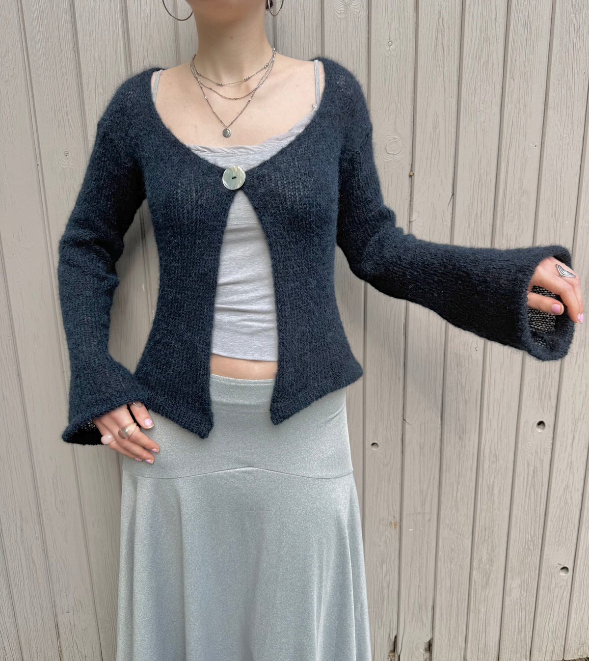 The Luna Cardigan in Midnight