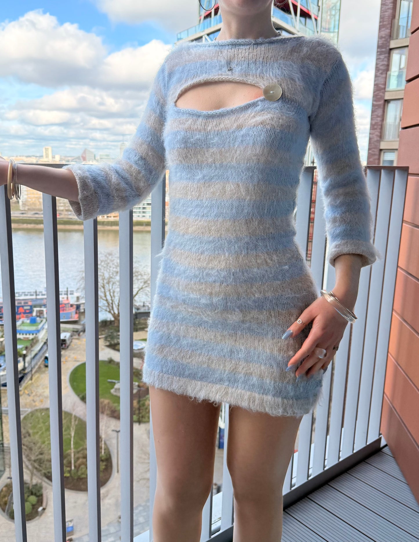 The Snow Angel Mini Dress (pre made in S)