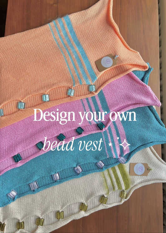 Design Your Own Bead Vest (Custom Colours + Sizing) ๋࣭⭑ ⋆.˚˖࿔ ࣪