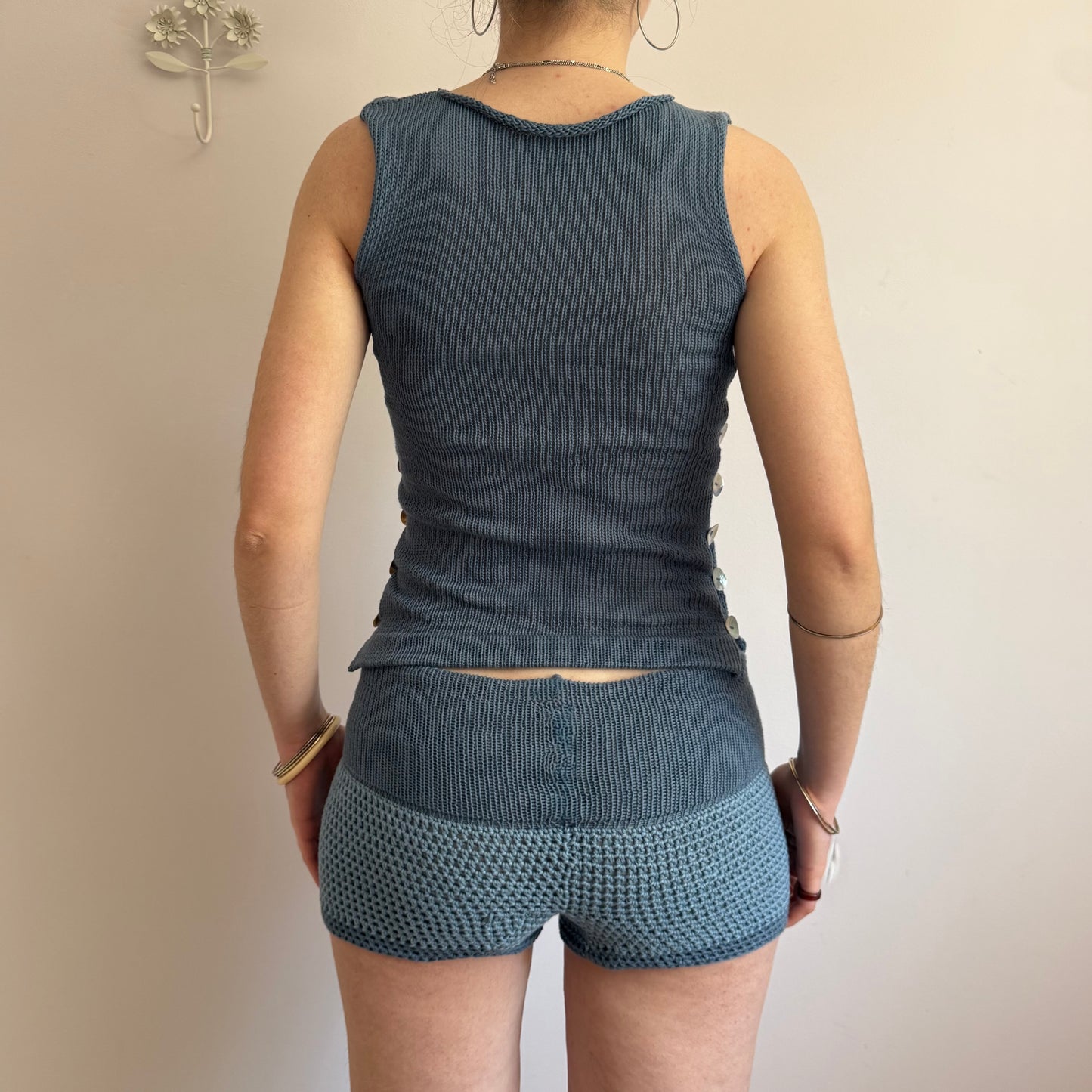 The Denim Blue Pearl Button Set