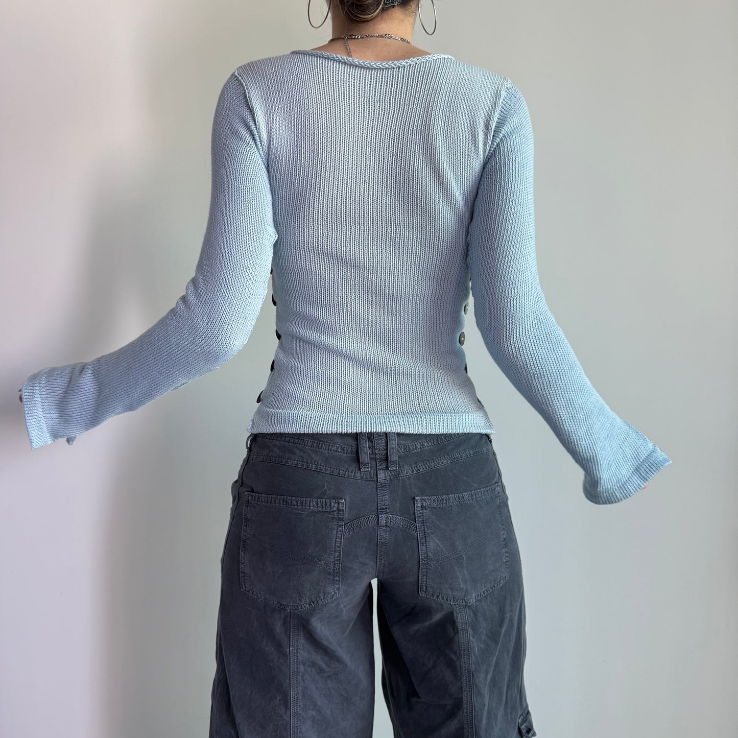 Pearl Long Sleeve in baby blue (pre made in XS-S)
