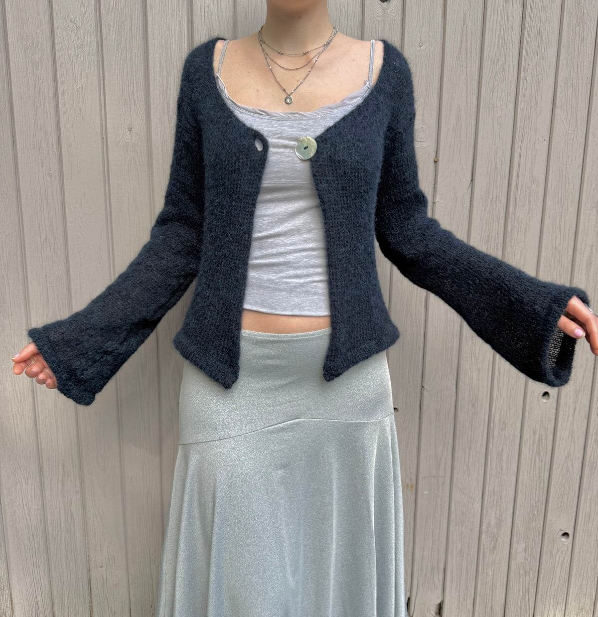The Luna Cardigan in Midnight